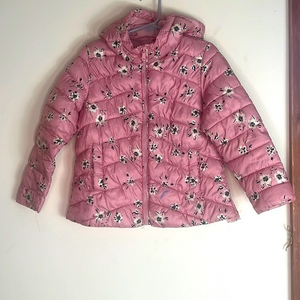 Zara Girl's Floral‎ Puffer Jacket